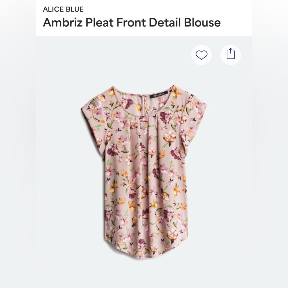 Alice Blue Multicolored Flutter Sleeve Blouse